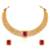 Rani pink necklace stud earrings set ethnic fashion jewellery for women