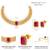 Rani pink necklace stud earrings set ethnic fashion jewellery for women