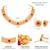 Rani pink necklace stud earrings set ethnic fashion jewellery for women