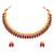 Pink green necklace stud earrings set ethnic fashion jewellery for women