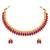 Rani pink necklace stud earrings set ethnic fashion jewellery for women