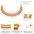 Red green necklace stud earrings set ethnic fashion jewellery for women