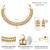 White necklace stud earrings set ethnic fashion jewellery for women