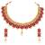 Rani pink necklace drop earrings set ethnic fashion jewellery for women