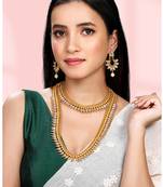 White long necklace with choker earrings set ethnic jewellery gift for women