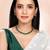 Green necklace earrings set ethnic jewellery gift for women