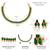 Green necklace earrings set ethnic jewellery gift for women