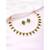 Green necklace stud earrings jewellery set for women