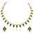 Green necklace stud earrings jewellery set for women