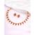 Rani pink necklace stud earrings jewellery set for women