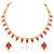 Rani pink necklace stud earrings jewellery set for women