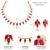 Rani pink necklace stud earrings jewellery set for women