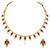 Rani pink green necklace earrings set ethnic jewellery gift for women