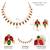 Rani pink green necklace earrings set ethnic jewellery gift for women