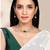 White green necklace earrings set ethnic jewellery gift for women