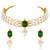 White green necklace earrings set ethnic jewellery gift for women