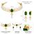 White green necklace earrings set ethnic jewellery gift for women