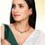 Rani pink green necklace earrings set ethnic jewellery gift for women