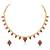 Rani pink green necklace earrings set ethnic jewellery gift for women