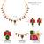 Rani pink green necklace earrings set ethnic jewellery gift for women