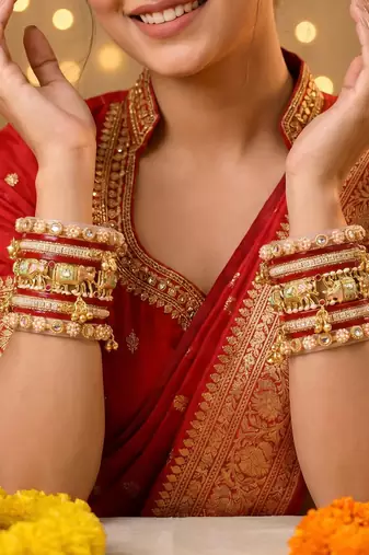 Red bridal chuda set for wedding