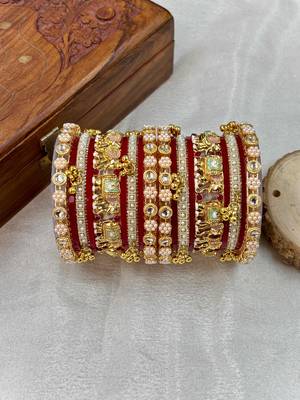 Red bridal chuda set for wedding 3