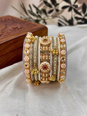 Pearl bangles set for women 2