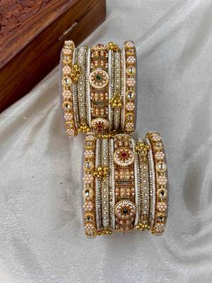 Pearl bangles set for women 4