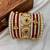 Premium red bridal chura with golden work