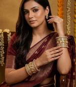 Traditional kundan rajwada bridal bangles