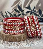 Traditional rajwadi chuda with kundan work