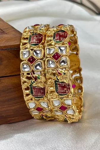 Kundan hathi kada for brides