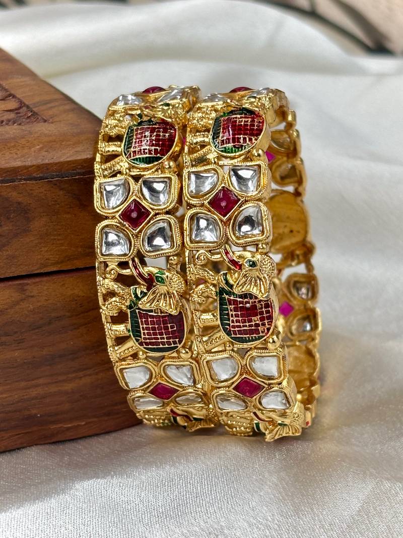 Kundan hathi kada for brides