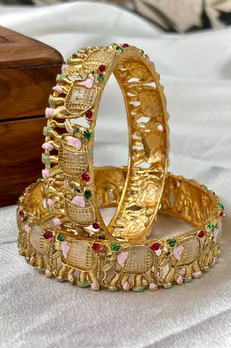 Ethnic hathi kada – traditional wedding bangle