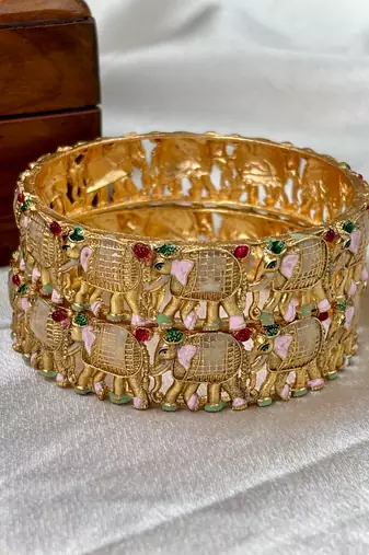 Ethnic hathi kada – traditional wedding bangle