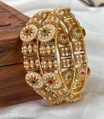 Traditional pearl meenakari kada