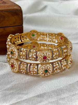 Traditional pearl meenakari kada 3