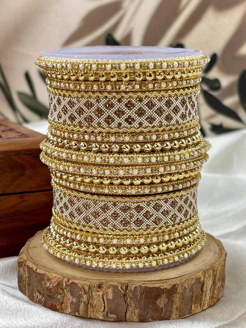 Traditional golden bangles set