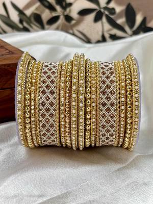 Traditional golden bangles set 2