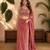 PINK OMBER BEADS EMBROIDERY FENDI LEHENGA CHOLI DUPATTA SET