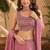PINK OMBER BEADS EMBROIDERY FENDI LEHENGA CHOLI DUPATTA SET