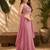 PINK OMBER BEADS EMBROIDERY FENDI LEHENGA CHOLI DUPATTA SET