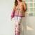 Mustard rayon printed co-ord set