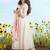 Off white cotton chex heavy thread embroidery work with printed dupatta kurta pant set