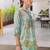 Sky blue rayon printed co-ord set