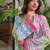 Sky blue rayon printed co-ord set