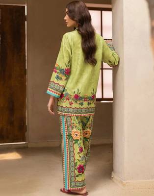 Lime rayon printed co-ord set 4