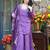 Lavender silk crepe heavy thread embroidery work kurta palazzo set