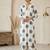 White cotton printed kurta with pant