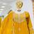 Yellow colour embroidered fox georgette kurta palazzo set with dupatta